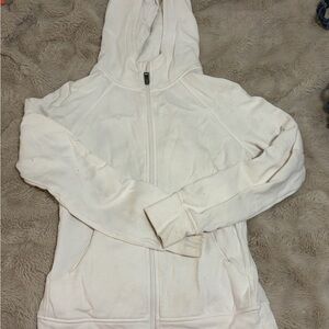 Tuff Athletics Cream Zip-Up Hoodie